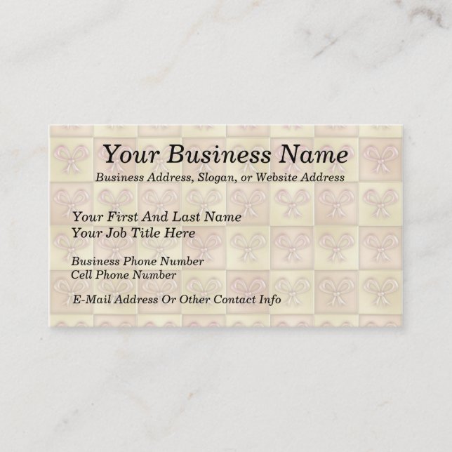 Candy Box Bows Business Card (Front)