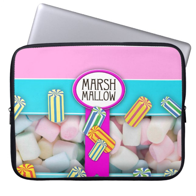 Candy Box Marshmallow Laptop Bag (Front)