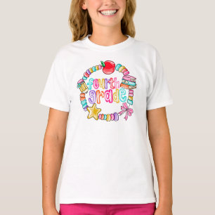 Candy Bracelet Colourful Forth Grade T-Shirt