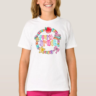 Candy Bracelet Colourful Forth Grade T-Shirt