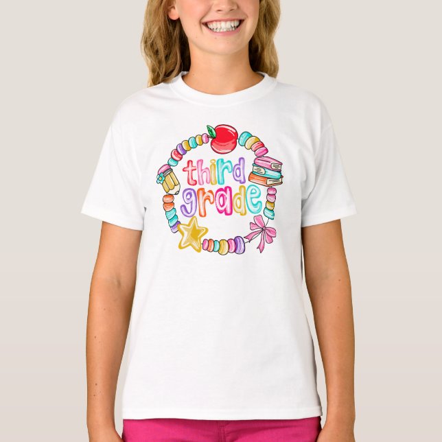 Candy Bracelet Colourful Third Grade T-Shirt (Front)