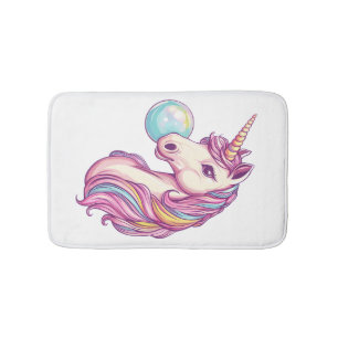 Candy Bubble Unicorn (1) Bath Mat
