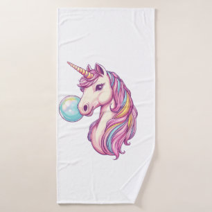Candy Bubble Unicorn (1) Bath Towel