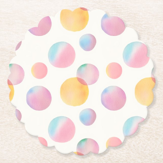 Candy Bubbles Paper Coaster (Front)