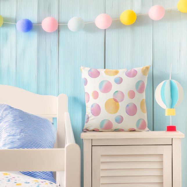 Candy Bubbles Throw Pillow (Creator Uploaded)