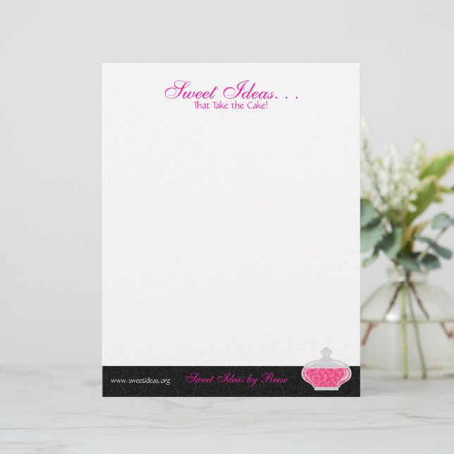 Candy Buffet and Dessert Tables Personalized Letterhead (Standing Front)