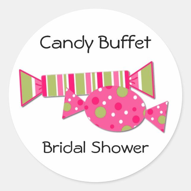 Candy Buffet Bridal Shower Envelope Seal (Front)