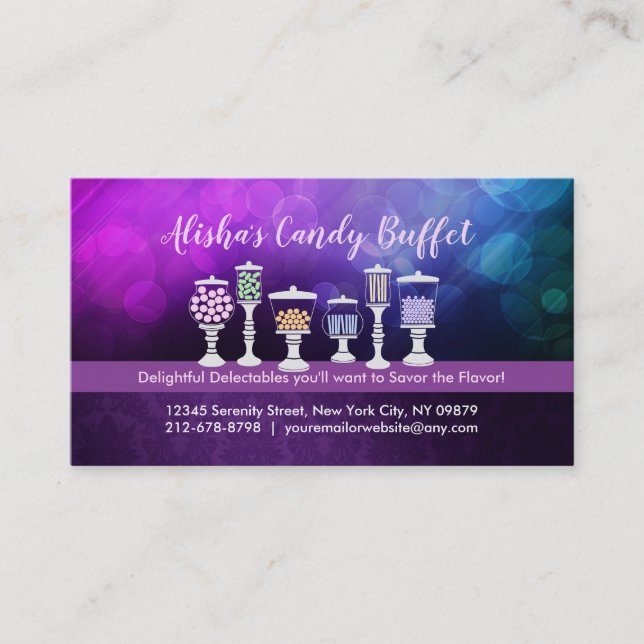 Candy Buffet Business Cards (Front)