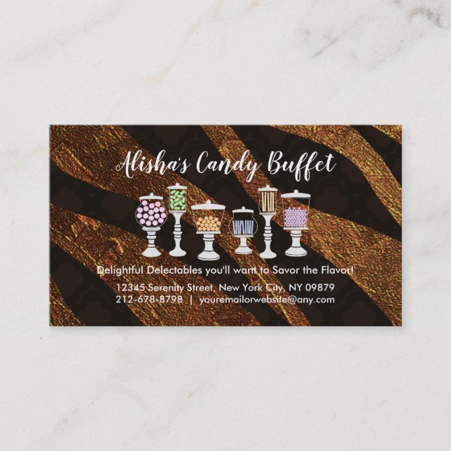 Candy Buffet Business Cards (Front)