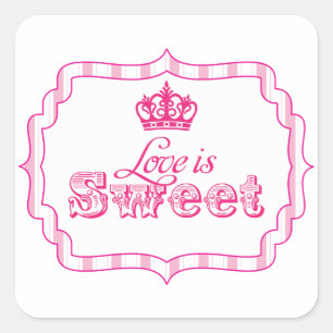 Candy Buffet Girl's Party Favour Birthday Sticker