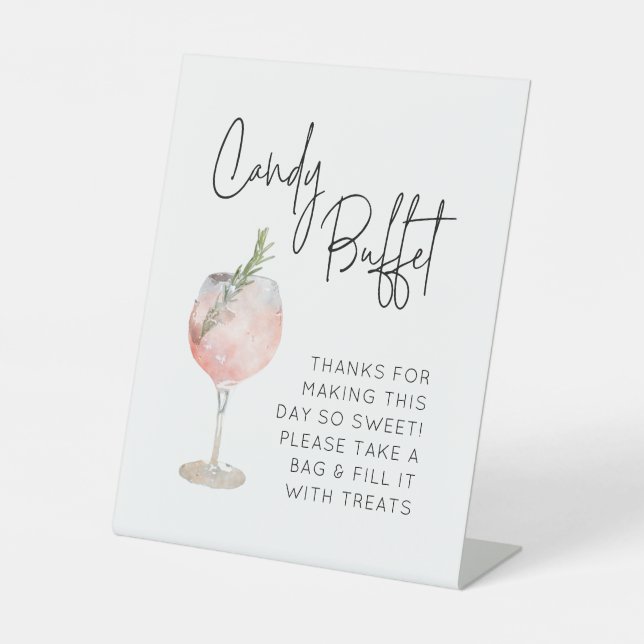 Candy Buffet Sign for Wedding, Birthday Grad Party (Front)