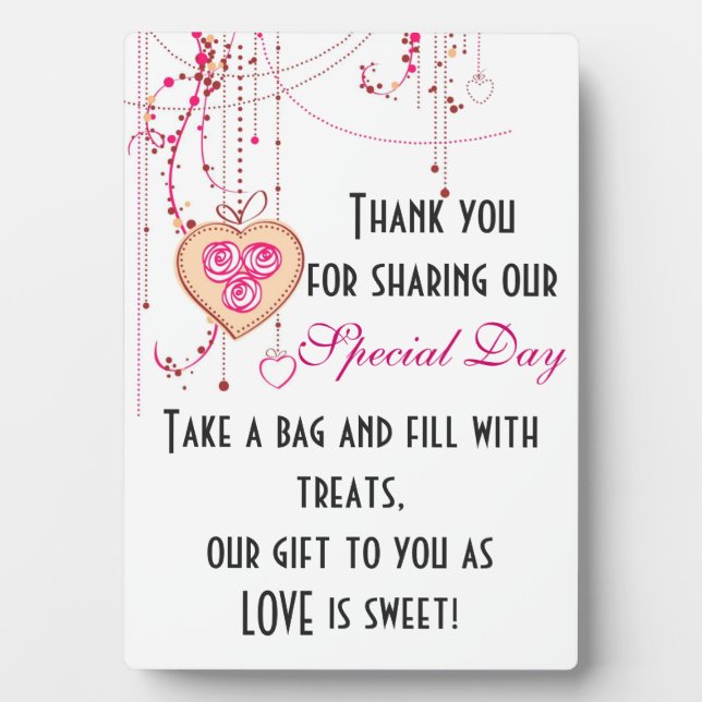 Candy Buffet Sign Plaque (Front)