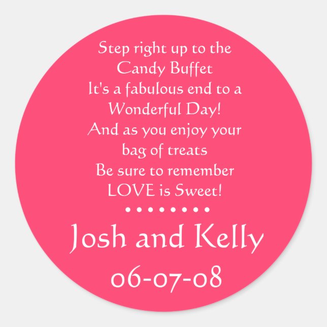Candy Buffet sticker (Front)