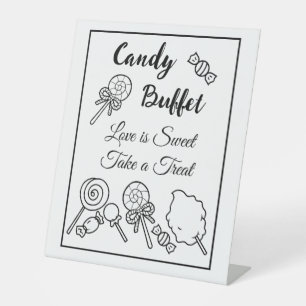 Candy Buffet Table Sign for Wedding