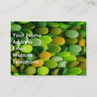 Candy Buttons green Business Card