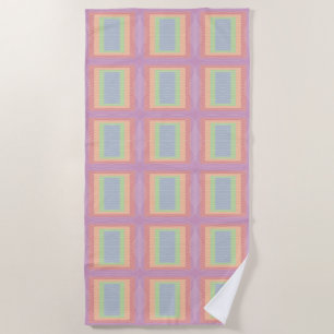 Candy Cake Pastel Colour Block Beach Towel