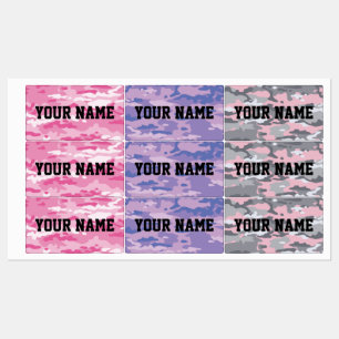 Candy Camo Large Rectangle Labels
