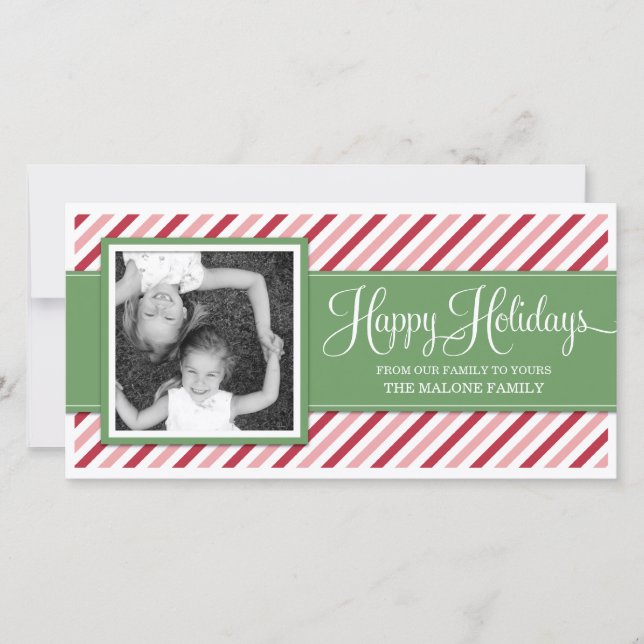 CANDY CAN STRIPES  | HOLIDAY PHOTO CARD (Front)
