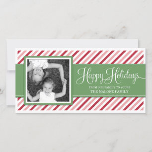 CANDY CAN STRIPES HOLIDAY PHOTO CARD