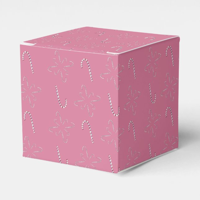Candy Cane 2026 Pink Favour Box (Front Side)