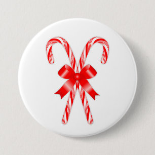 Candy Cane  7.5 Cm Round Badge