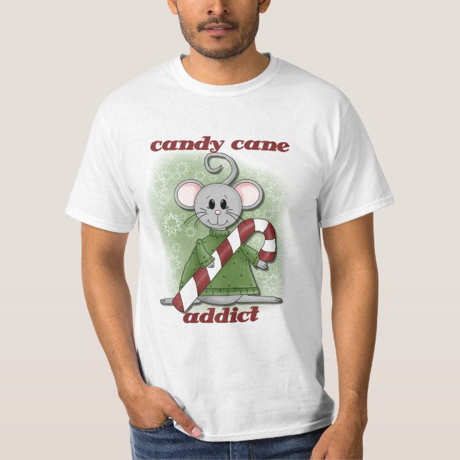 Candy Cane Addict Tshirts and Gifts (Front)
