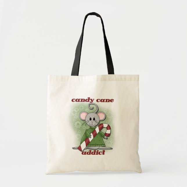 Candy Cane Addict Tshirts and Gifts Tote Bag (Front)