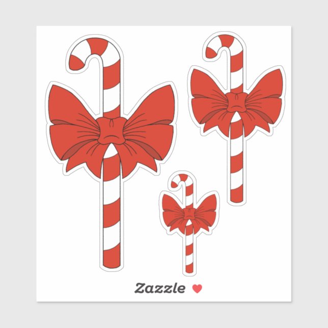 Candy Cane and Bow (Sheet)