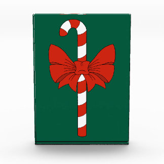 Candy Cane and Bow Photo Block