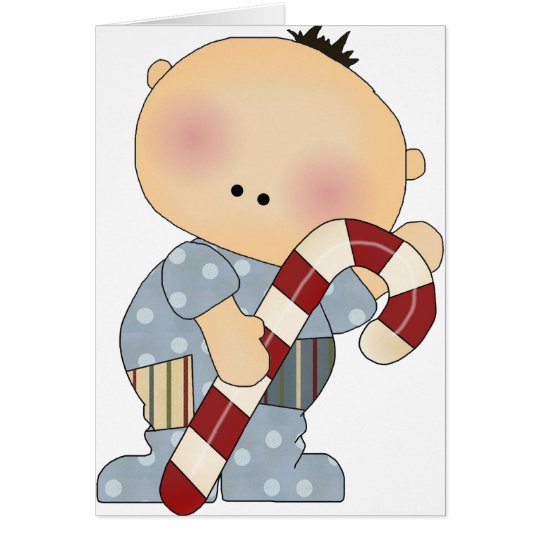 candy cane baby boy 2 card