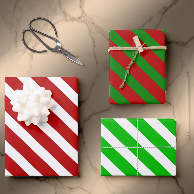 Candy Cane Basics--Classic Stripes Gift Wrap  (Creator Uploaded)