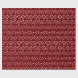Candy Cane Bicycle Wrapping Paper