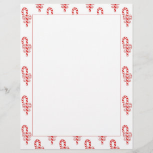 Candy Cane Border Letterhead