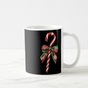 Candy Cane Bow Christmas Peppermint Christmas Cand Coffee Mug