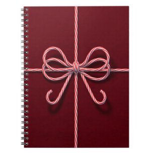 Candy Cane Bow Notebook
