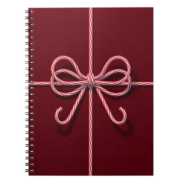 Candy Cane Bow Notebook (Front)