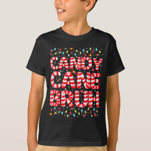 Candy Cane Bruh Tree Light Pjs Christmas Xmas Men  T-Shirt