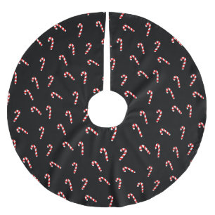 Candy Cane Brushed Polyester Tree Skirt
