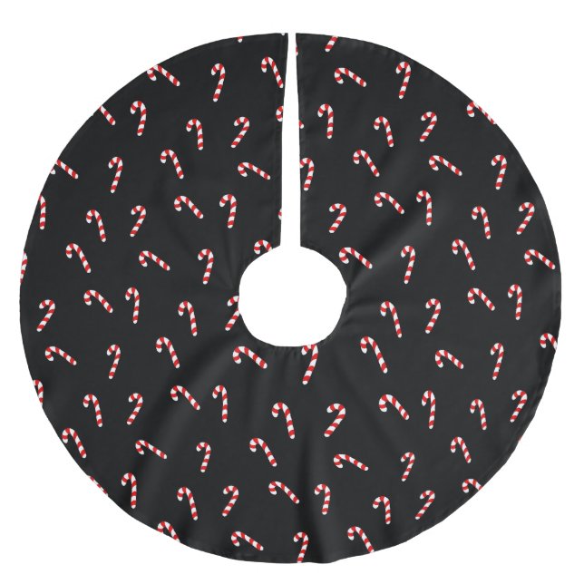 Candy Cane Brushed Polyester Tree Skirt (Front)