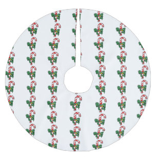 Candy Cane Brushed Polyester Tree Skirt
