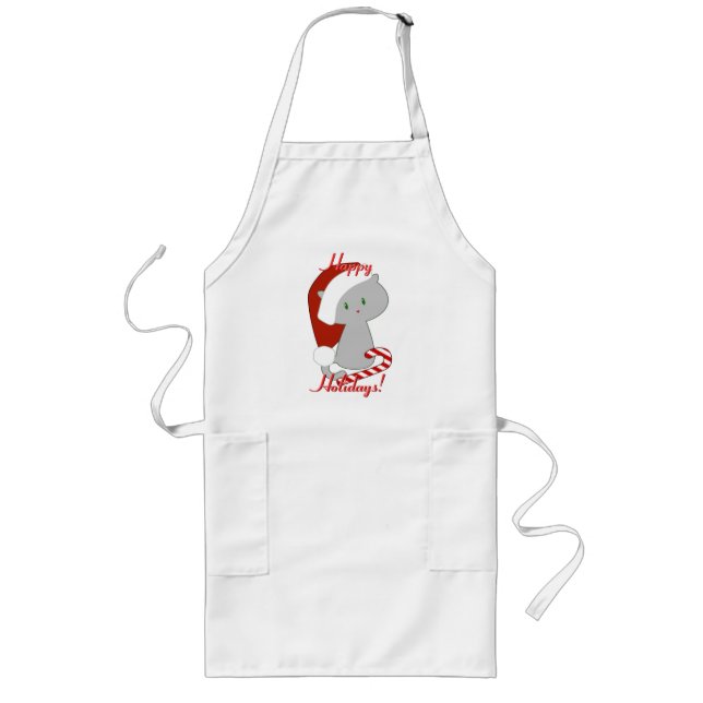Candy Cane Cat Apron (Front)