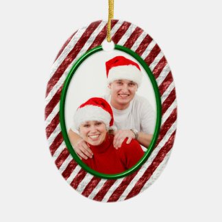 Candy Cane Ceramic Tree Decoration