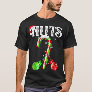 Candy Cane Chest Nuts Couples Funny Chestnuts Xmas T-Shirt