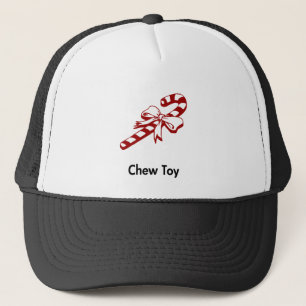 Candy Cane Chew Toy Trucker Hat