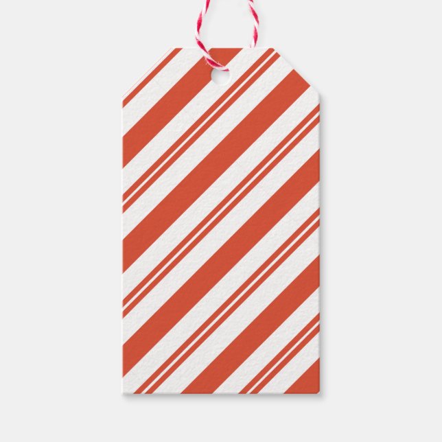 Candy Cane Chorus Diagonal Gift Tag (Front)