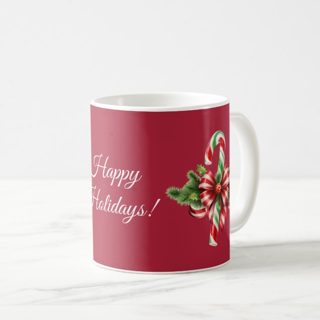 Candy Cane Christmas Arrangement Coffee Mug (Front Right)