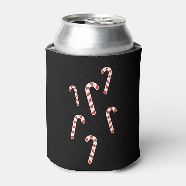 Candy Cane Christmas Can Cooler (Can Front)