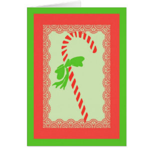Candy Cane Christmas Card