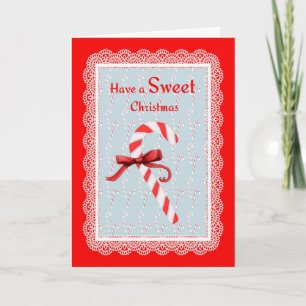 Candy Cane Christmas Card