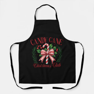 Candy Cane Christmas Club Squad Matching Winter Apron
